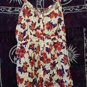 Decree Floral Button Up Babydoll Tank